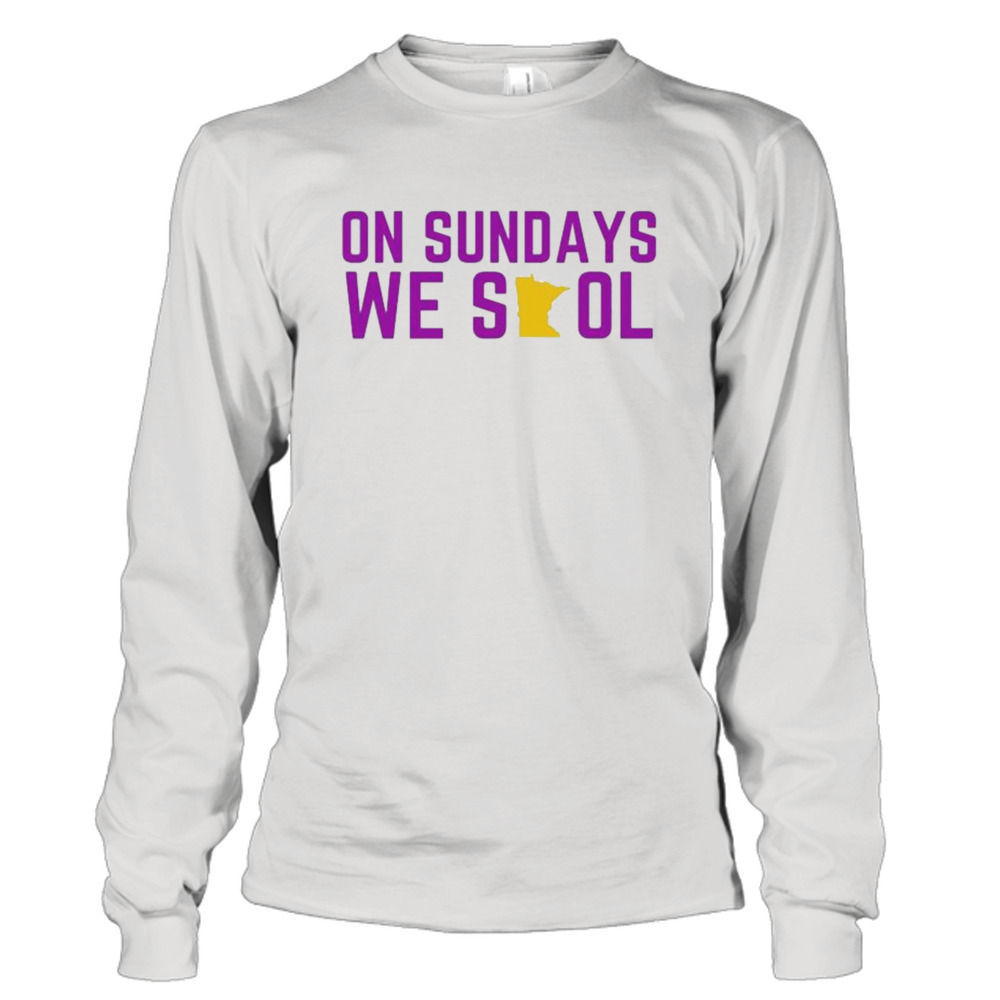 Minnesota vikings on sundays we skol shirt, hoodie, sweater, long