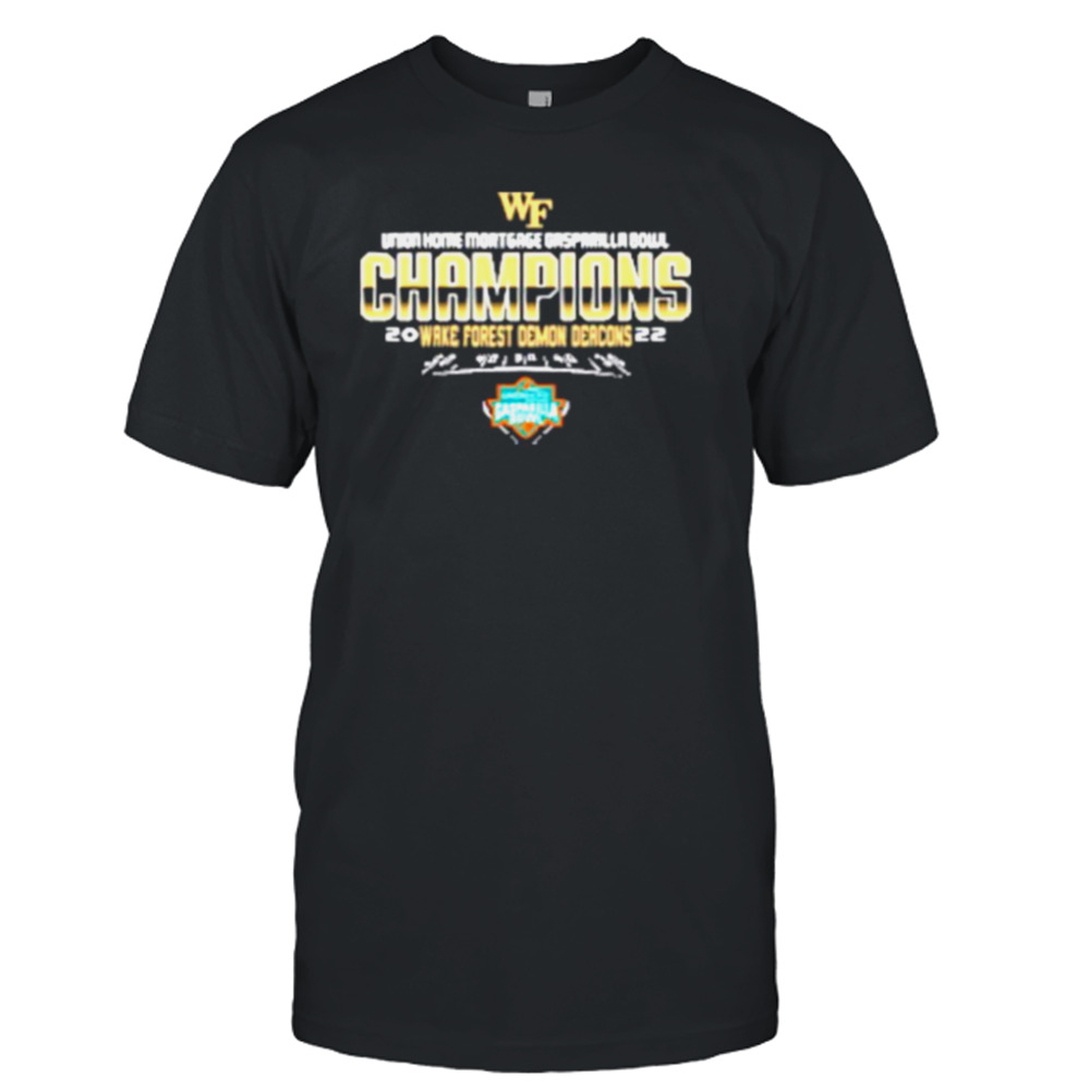 NCAA Wake Forest 2022 Gasparilla Bowl Champions T-Shirt