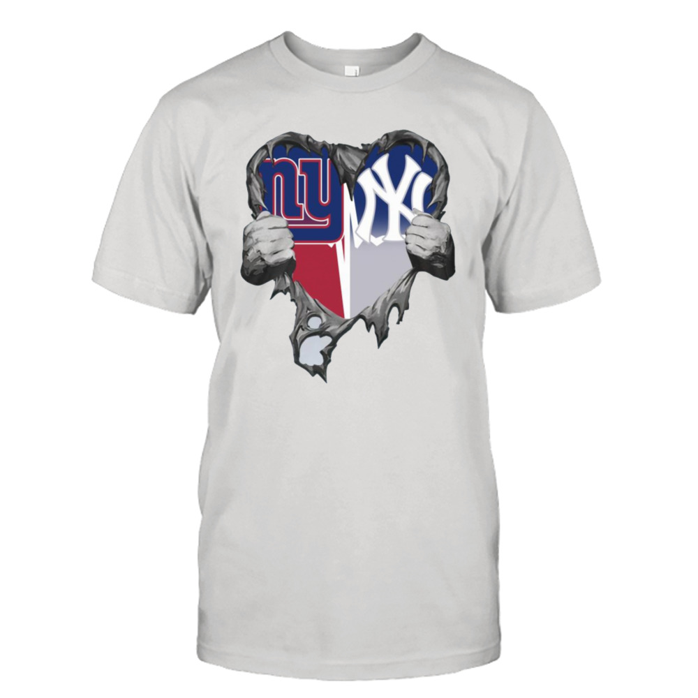 New York Giants and New York Yankees inside me shirt