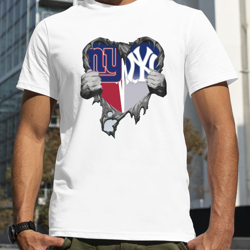New York Giants and New York Yankees inside me shirt