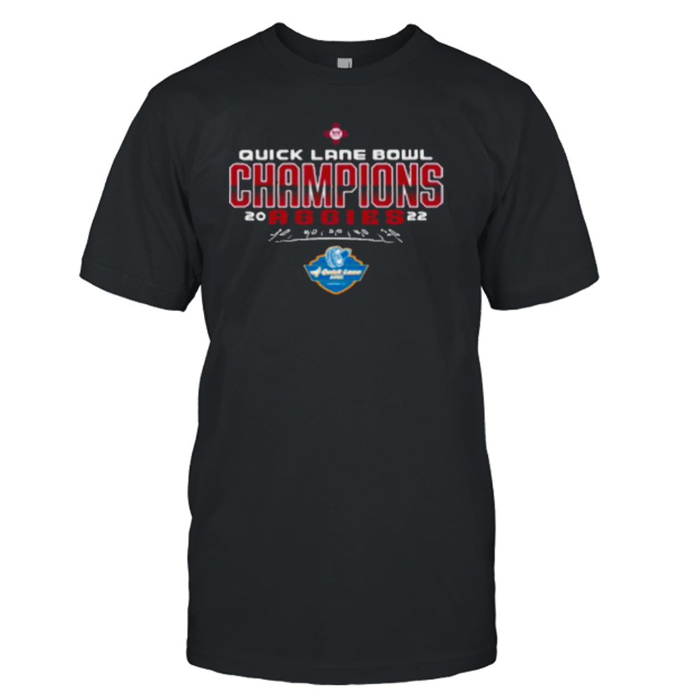 New mexico state ncaa 2022 quick lane bowl champions shirt