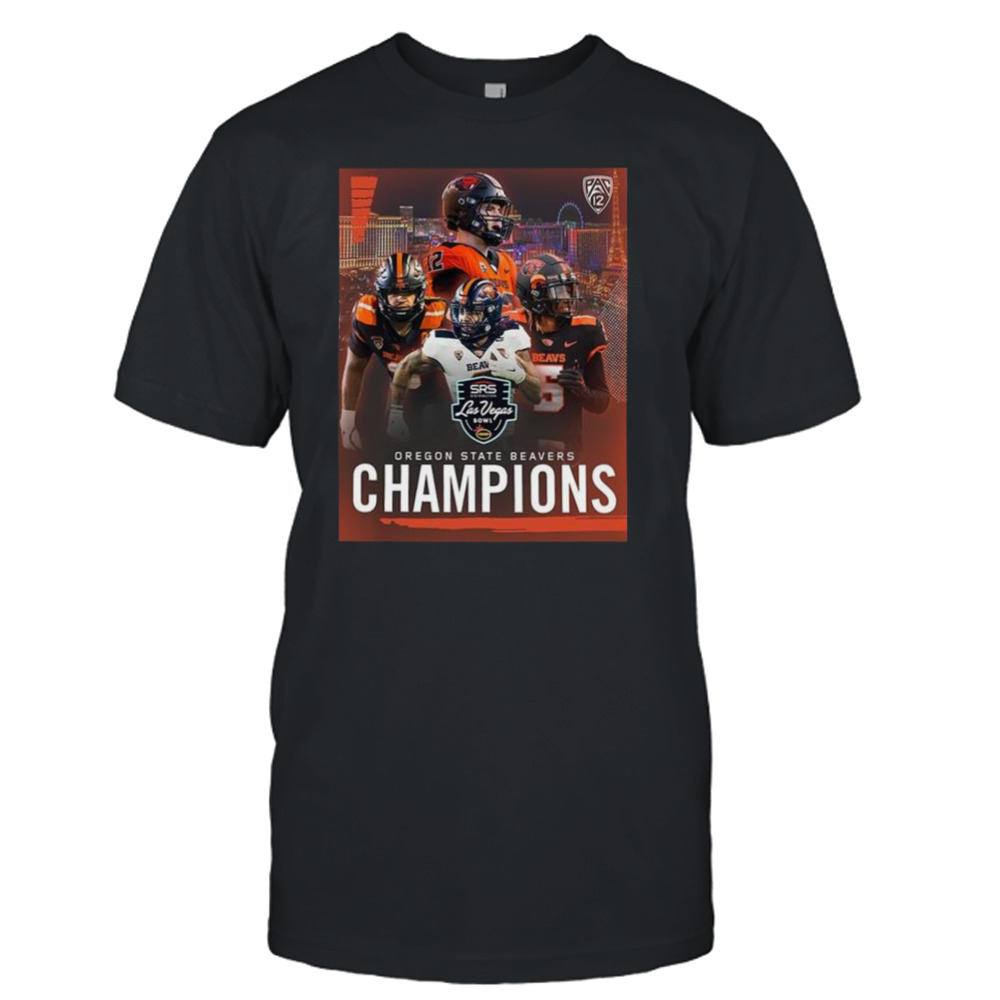 Oregon state beavers football champions 2022 srs distribution las vegas bowl shirt