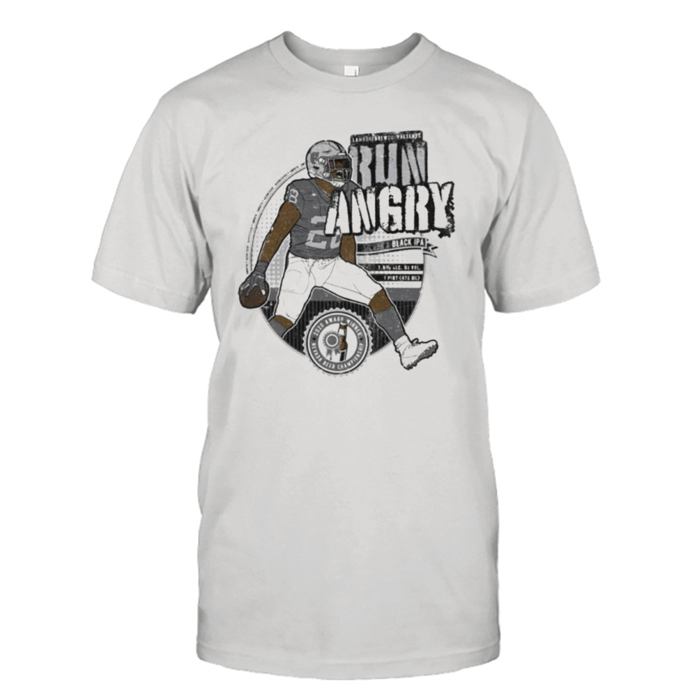 Run Angry Silver & Black Ipa Craft Beer Label Josh Jacobs Design shirt