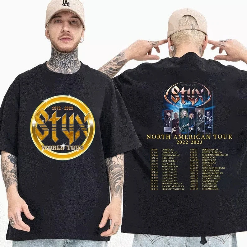 Styx Band World Tour Dates 2023 Tshirt, Styx Tour 2023 Tshirt, 2023 Music Festival, Styx Band North American Tour