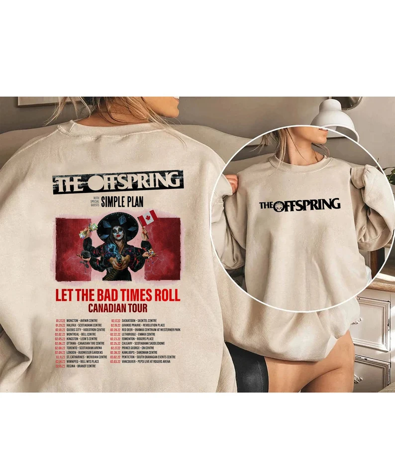 The Offspring Let The Bad Times Roll Tour 2022 - 2023 Sweater, The Offspring Tour 2023 T-Shirt, The Offspring T-Shirt