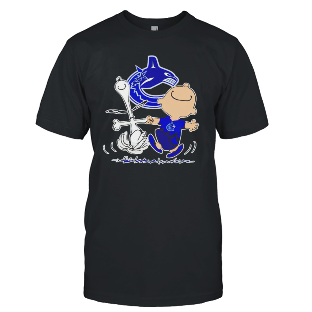 Vancouver Canucks Snoopy and Charlie Brown dancing shirt