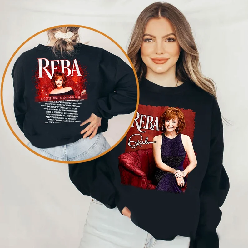 Vintage 80s Reba Tour 2023 Shirt, Fancy Music Lover Shirt, Vintage Country Music Legend Reba Shirt, Reba McEntire Live In Concert Tour Shirt