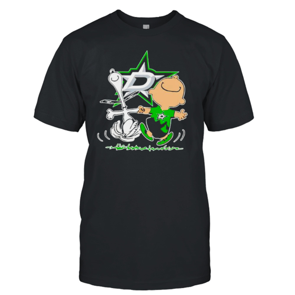 dallas Stars Snoopy and Charlie Brown dancing shirt