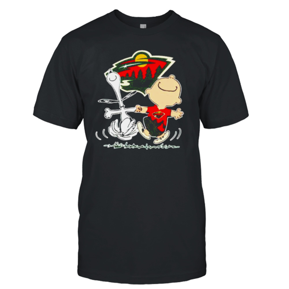 minnesota Wild Snoopy and Charlie Brown dancing shirt