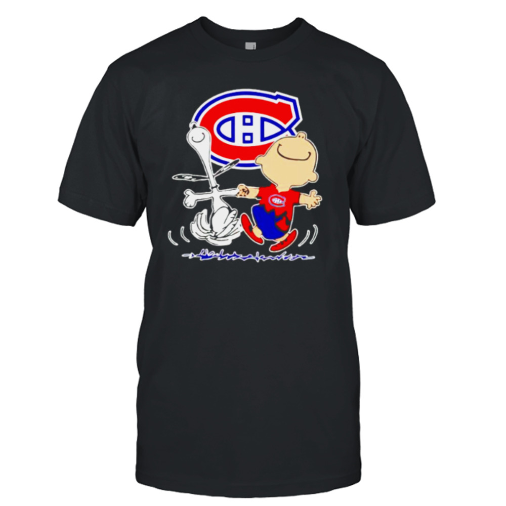 montreal Canadiens Snoopy and Charlie Brown dancing shirt