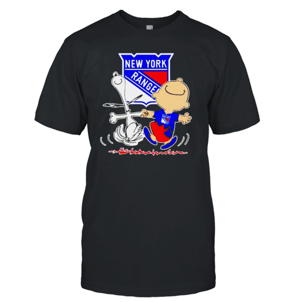 new York Rangers Snoopy and Charlie Brown dancing shirt