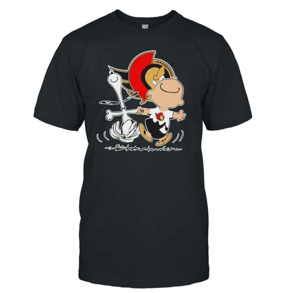 ottawa Senators Snoopy and Charlie Brown dancing shirt