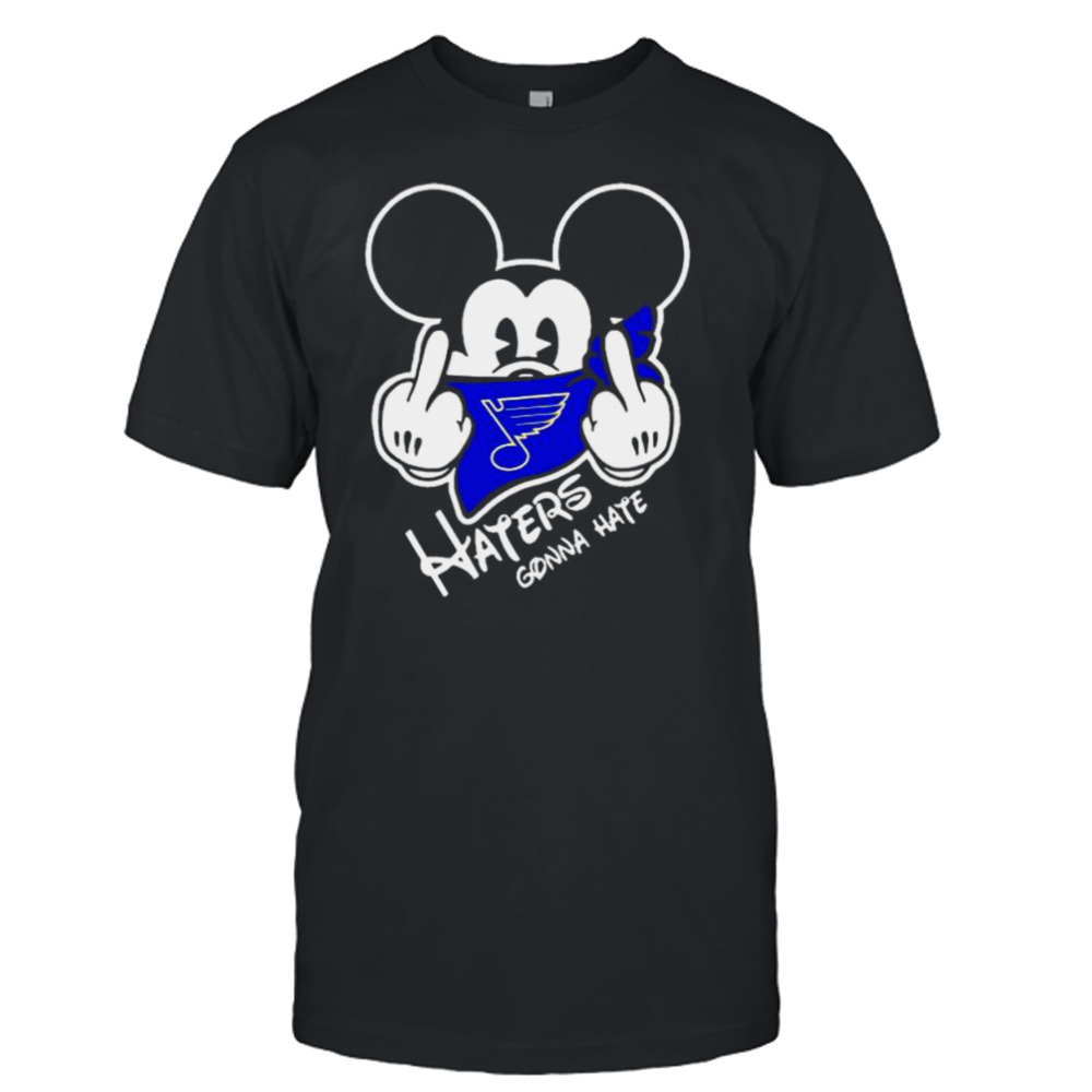 st. Louis Blues Mickey fuck haters gonna hate shirt