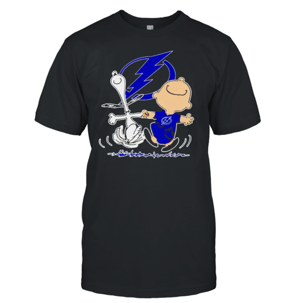 tampa Bay Lightning Snoopy and Charlie Brown dancing shirt