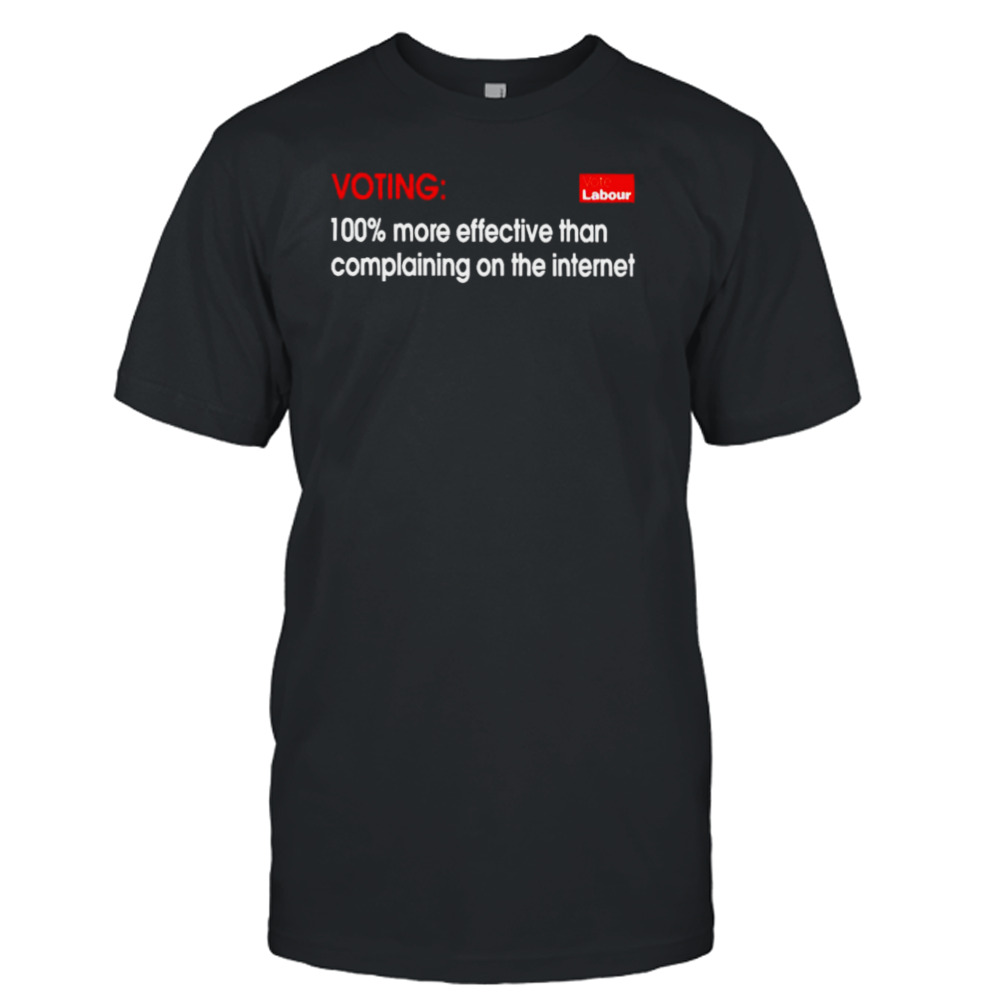 vote Labour voting 100% more effective than complaining shirt