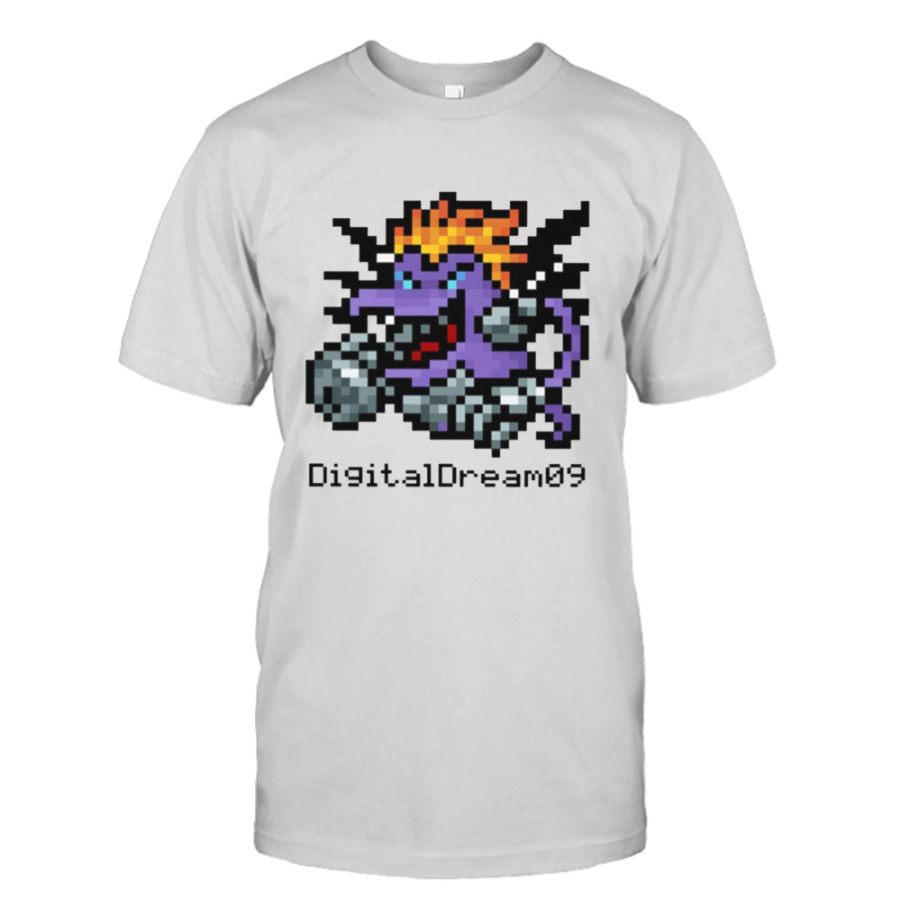 Metalvegiemon Big Sprite Colour Logo Digimon shirt