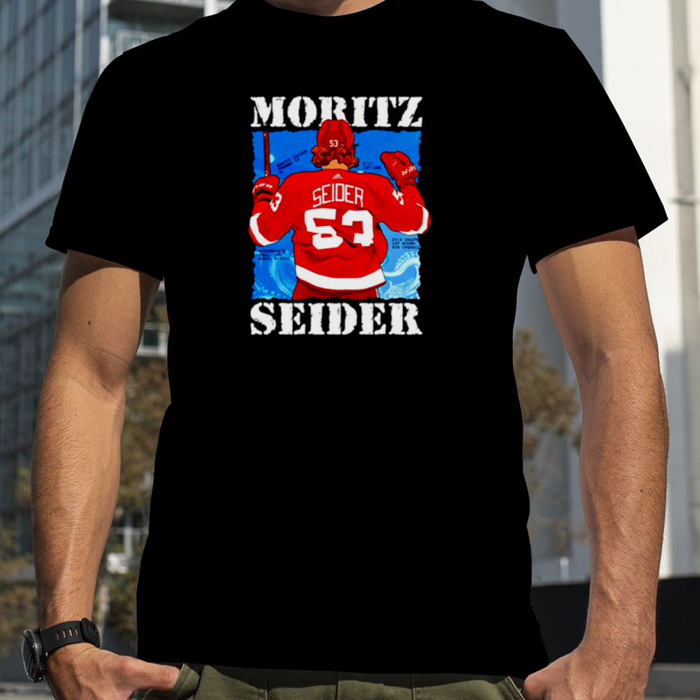 Perfect Moritz Detroit Red Wings Seider Ice Hockey Shirt