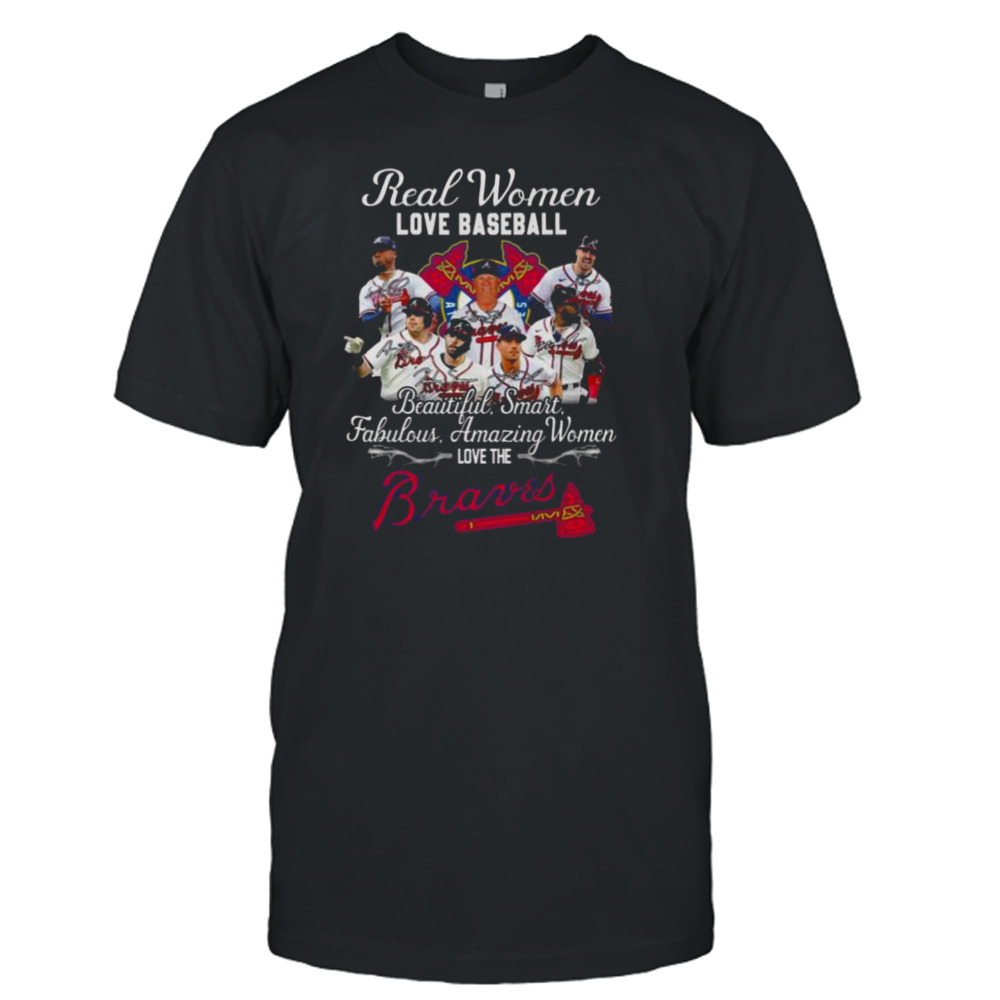 Real Women Love Baseball Smart Women Love The Atlanta Braves Heart