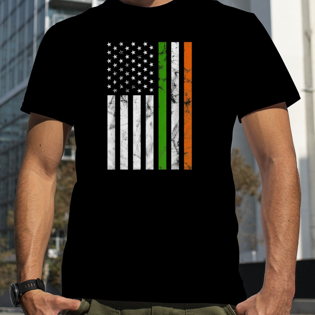 St Patrick's Day Usa Flag Ireland Flag Irish T-Shirt B0BR4ZBB7C