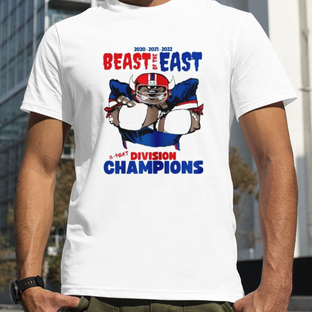 Buffalo Bills Beast Of The East 3 Peat Division Champions 2020-2022 Shirt