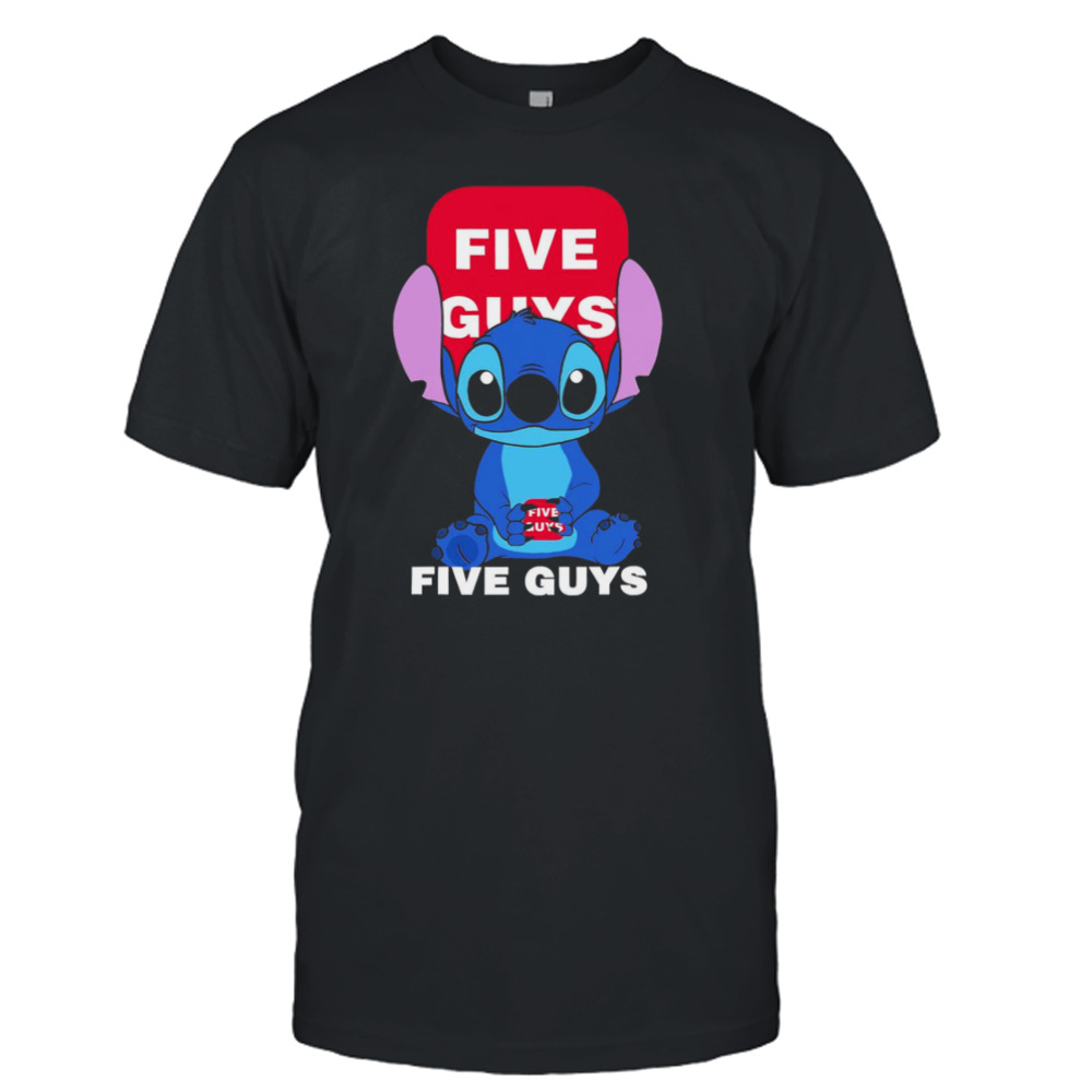 Stitch holding five guys sign nice shirt