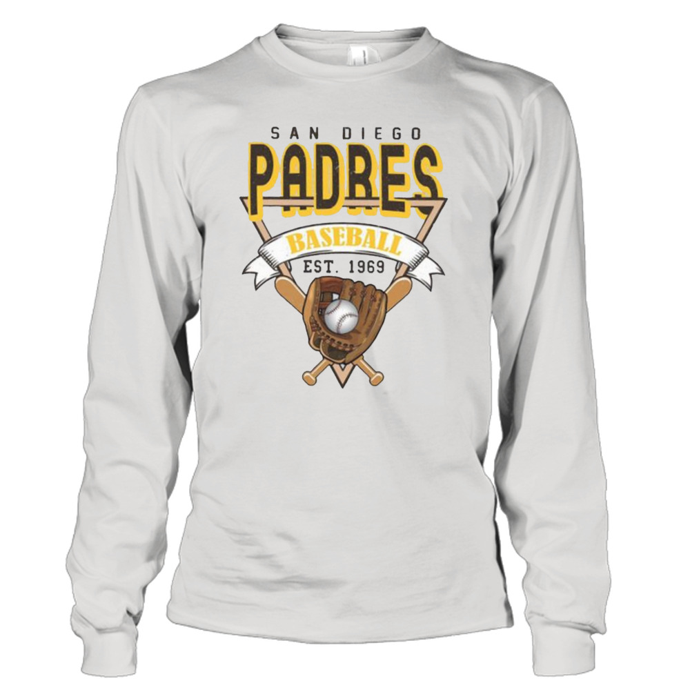 San diego padres est 1969 vintage baseball shirt, hoodie, sweater