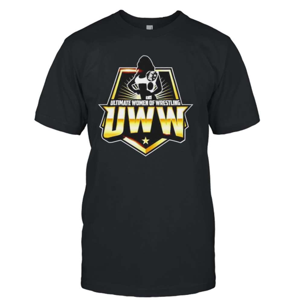 ultimate women of wrestling UWW logo shirt