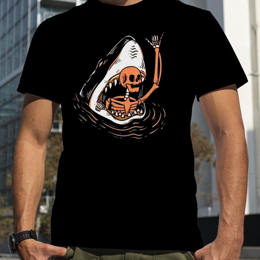 Shark Bite Skeleton Black History Month BLM Melanin Skeleton Shirt