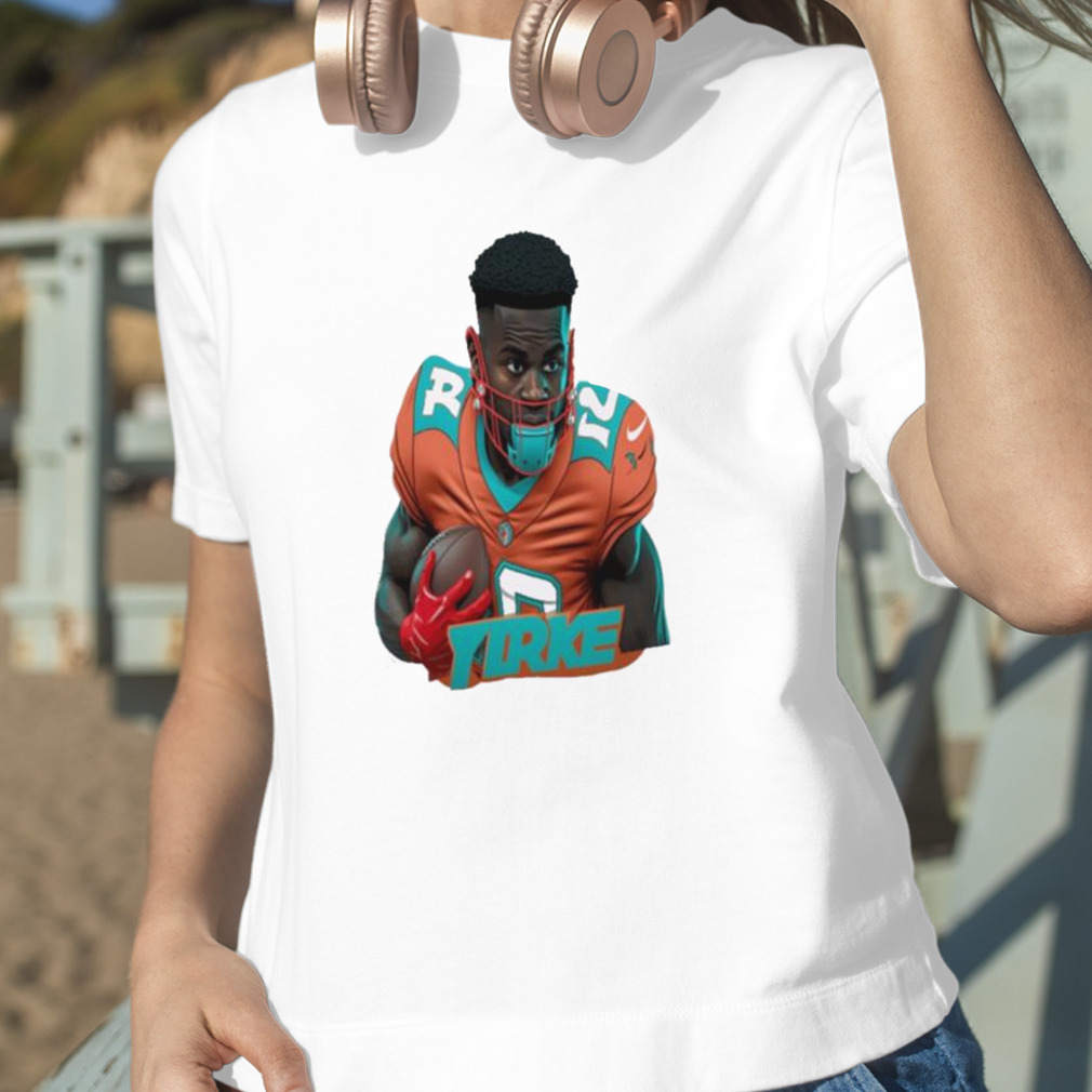 Tyreek Hill Miami Dolphins Youth Name & Number Logo T-Shirt - Ash