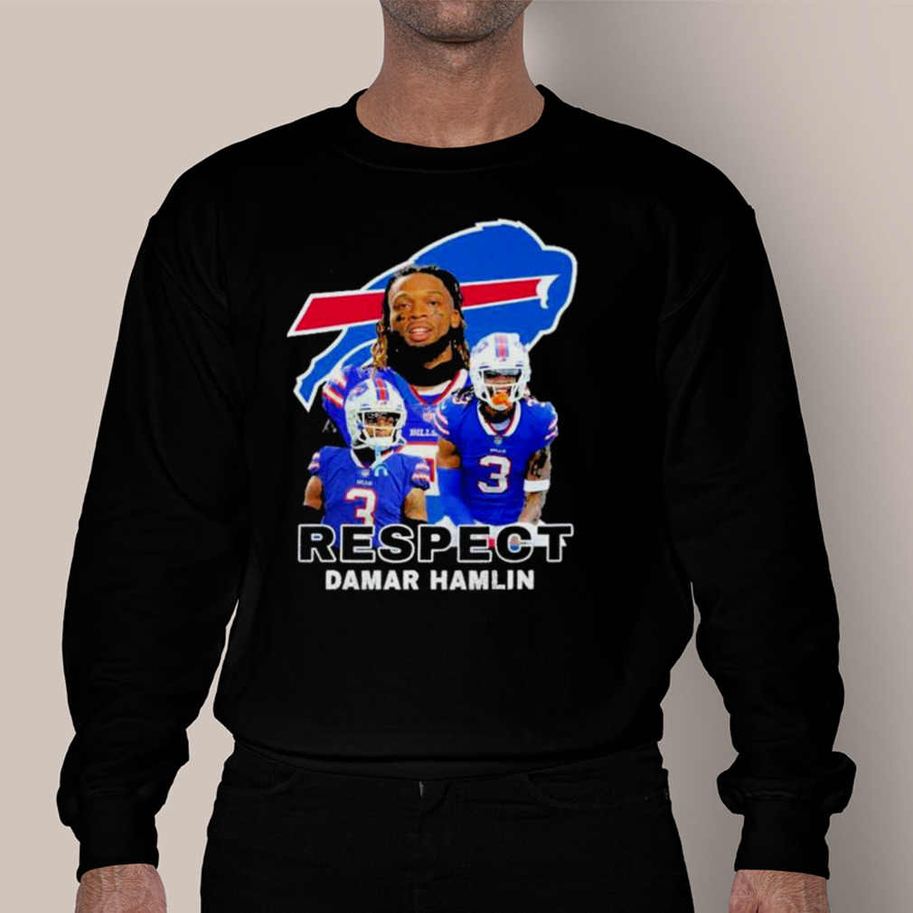 Respect Damar Hamlin 3 Unisex T-Shirt, hoodie, sweater, long