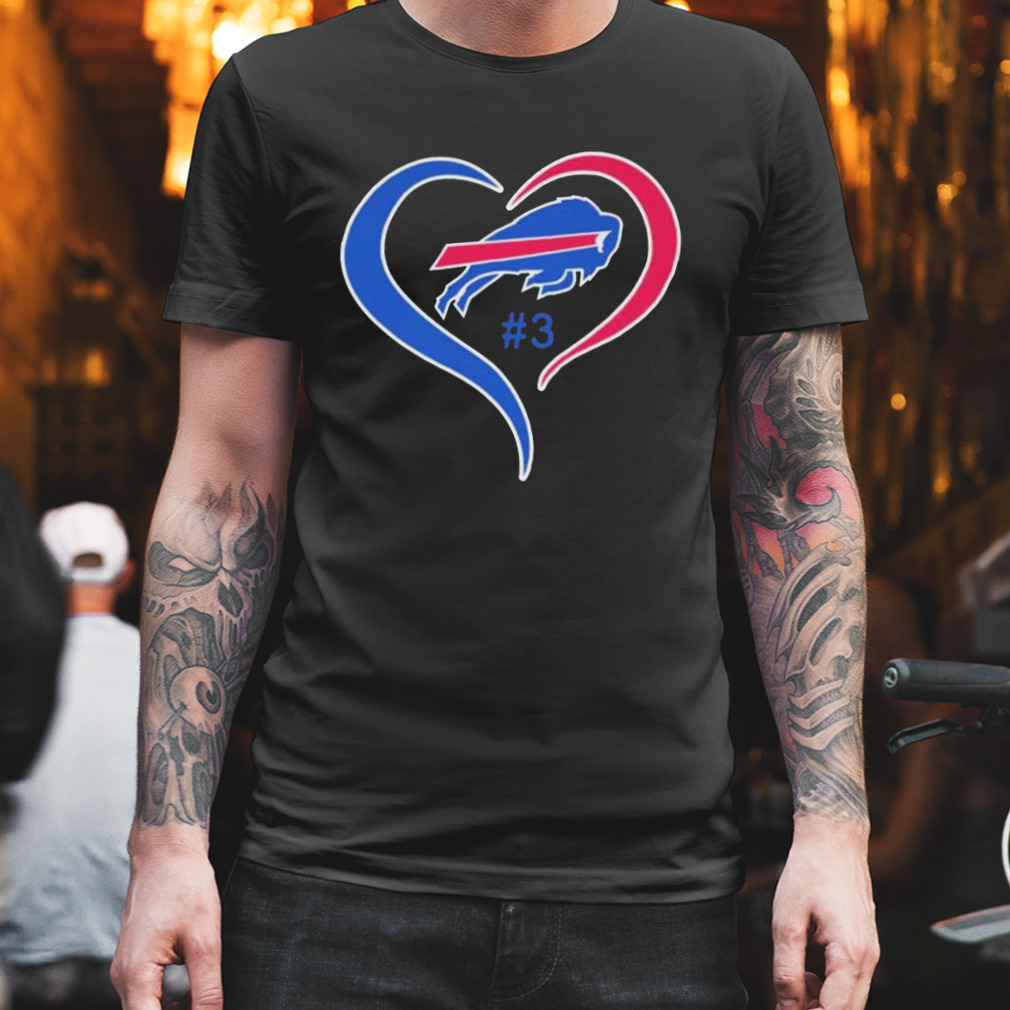 Heart Love Damar Hamlin #3 Buffalo Bills Logo Shirt