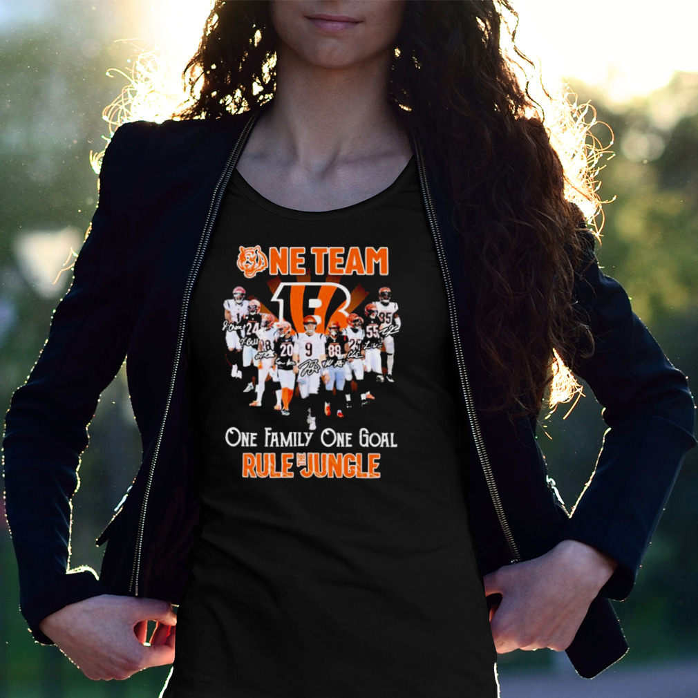 Ne Team One Family One Goal Rule The Jungle Cincinnati Bengals T Shirt