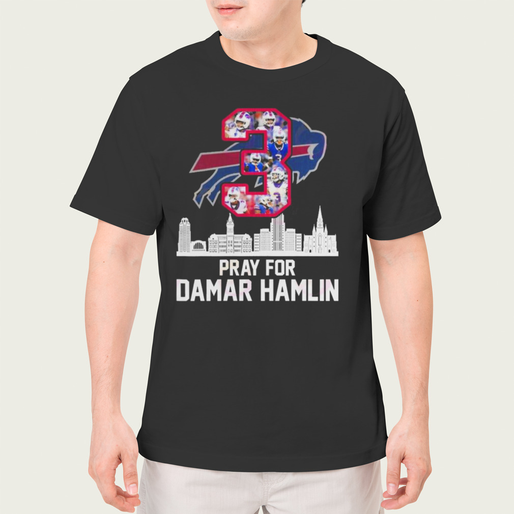 #3 Pray For Damar Hamlin Buffalo Skyline Shirt