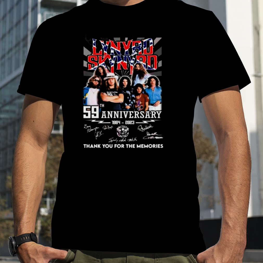 59th Anniversary 1964 – 2023 Lynyrd Skynyrd Thank You For The Memories Signatures Shirt