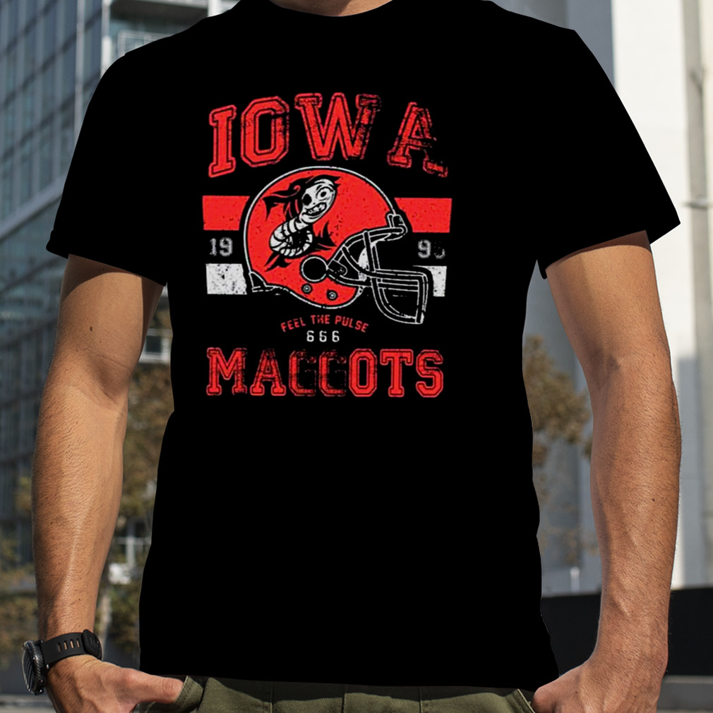 Distressed Logo Football Iowa Maggots Shirt