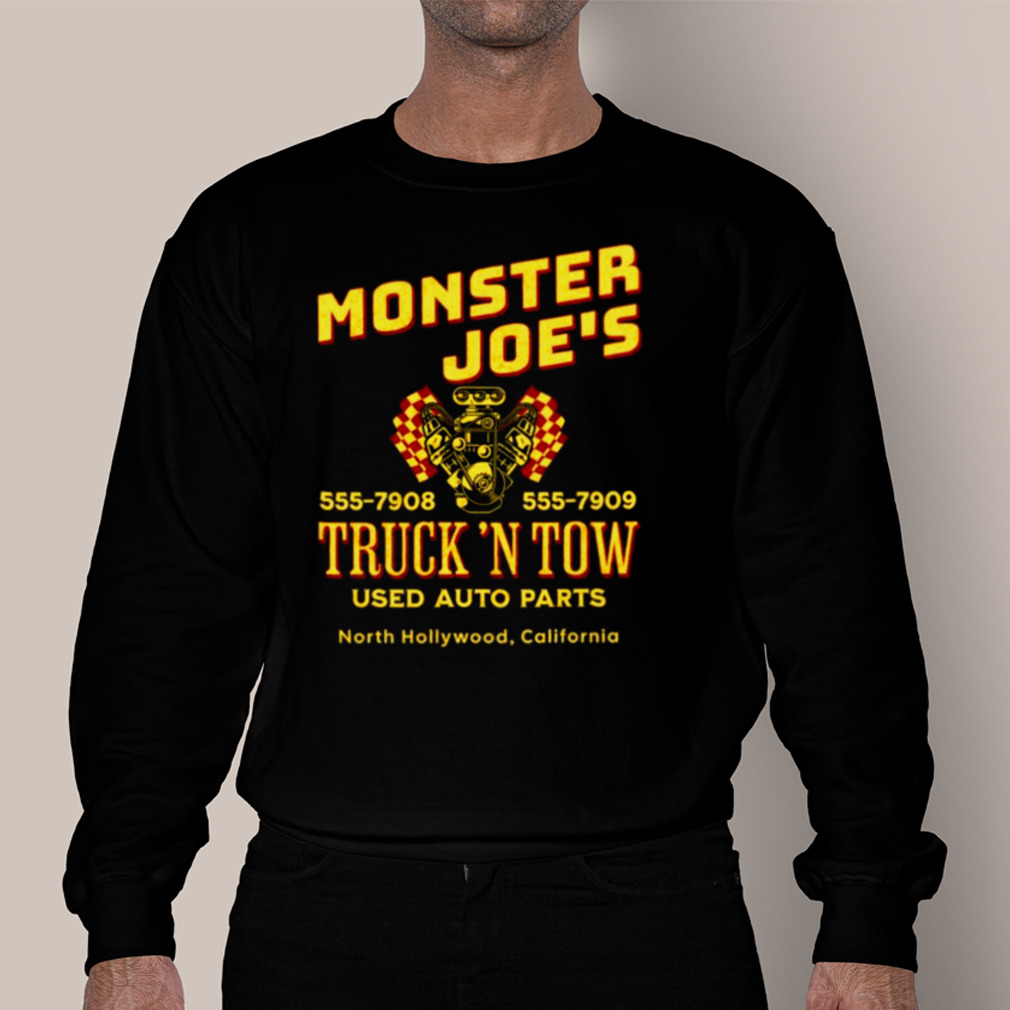 monster joe's truck and tow t shirt
