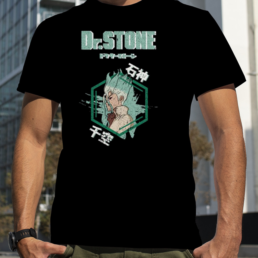 Senku Side Face Grunge Style Dr Stone shirt