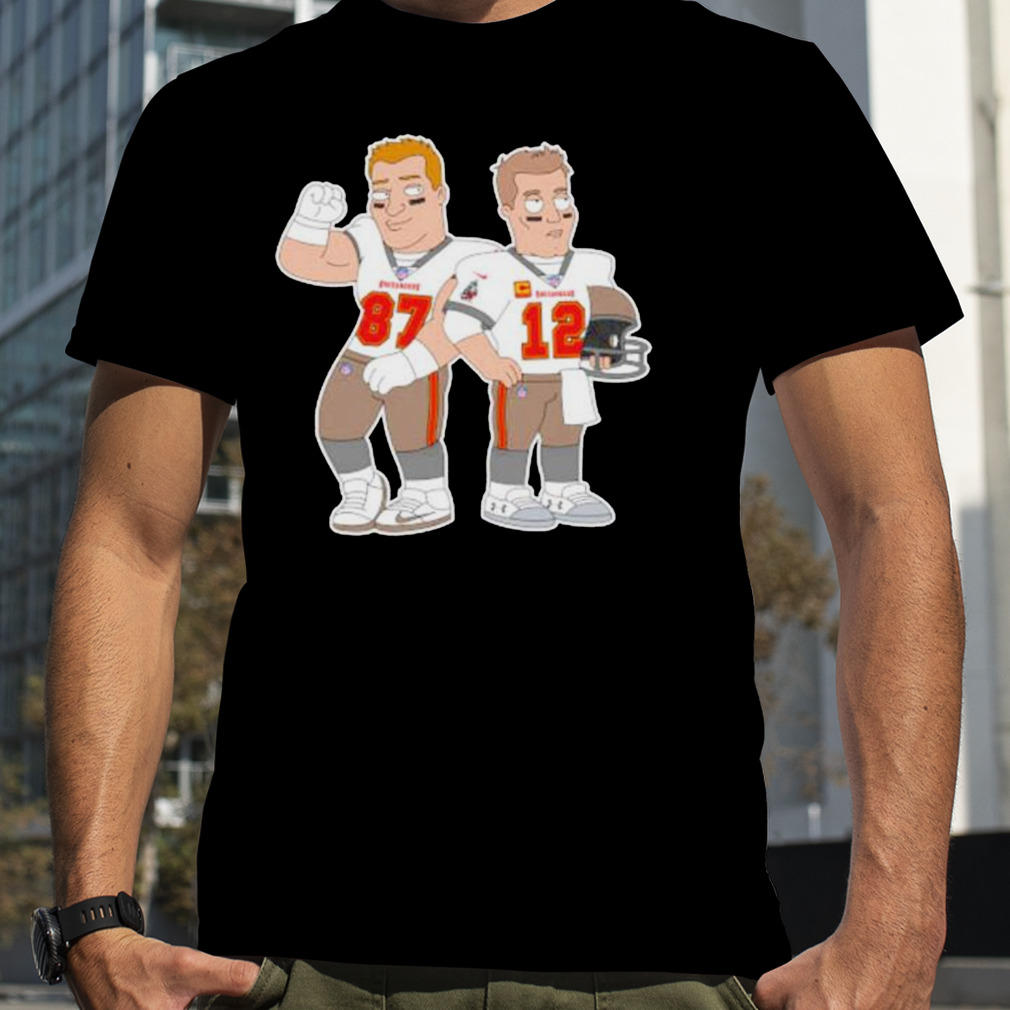 rob Gronkowski and Tom Brady Tampa Bay Buccaneers cartoon shirt