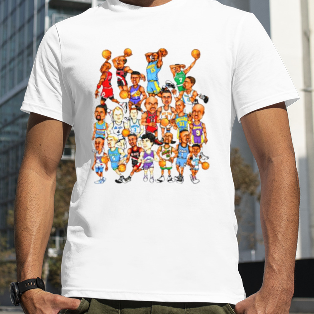 Basketball Guards Caricature Vintage Classic 90s Shirt