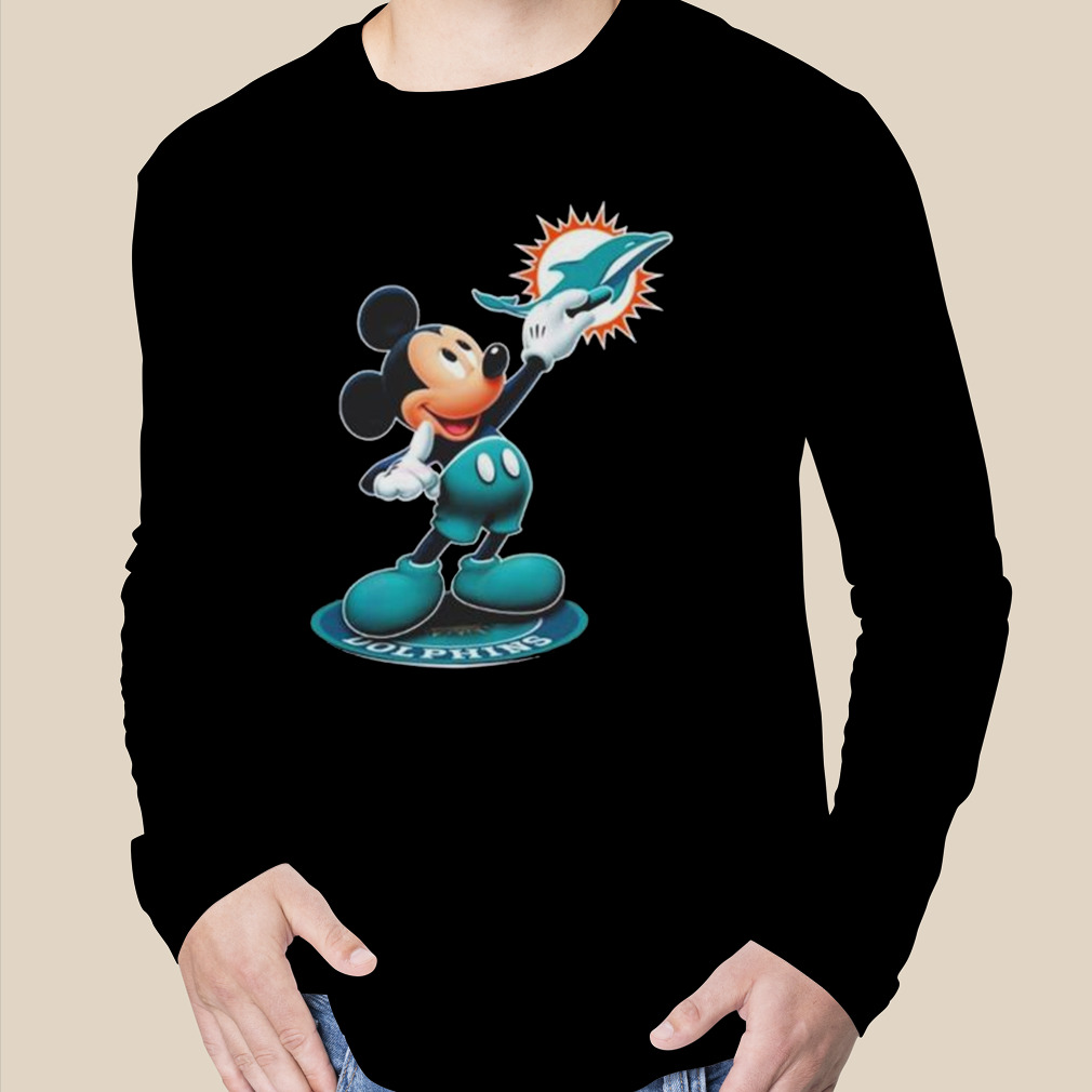 NFL Mickey Mouse I Only Roll With Miami Dolphins Sweatshirt 