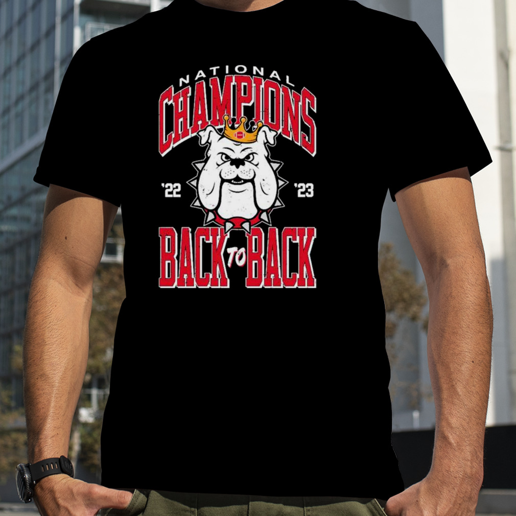 Georgia bulldogs back to back 2023 national champions shirt