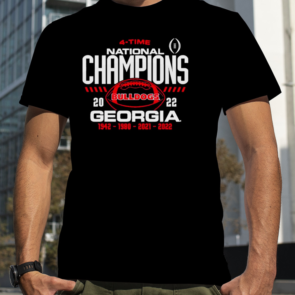 Georgia bulldogs blue 84 women’s four-time college football national champions overdye shirt