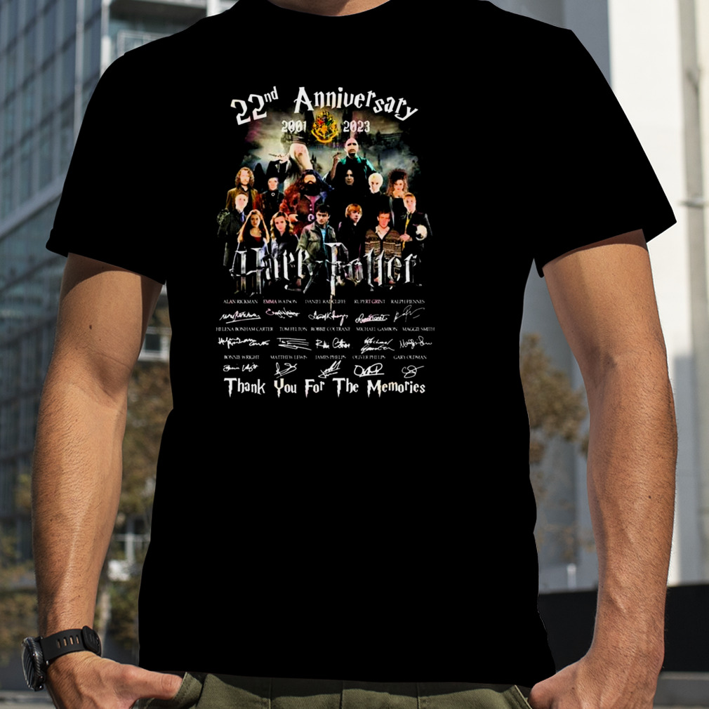 Harry Potter 22nd Anniversary 2001 – 2023 Thank You For The Memories Signatures Shirt
