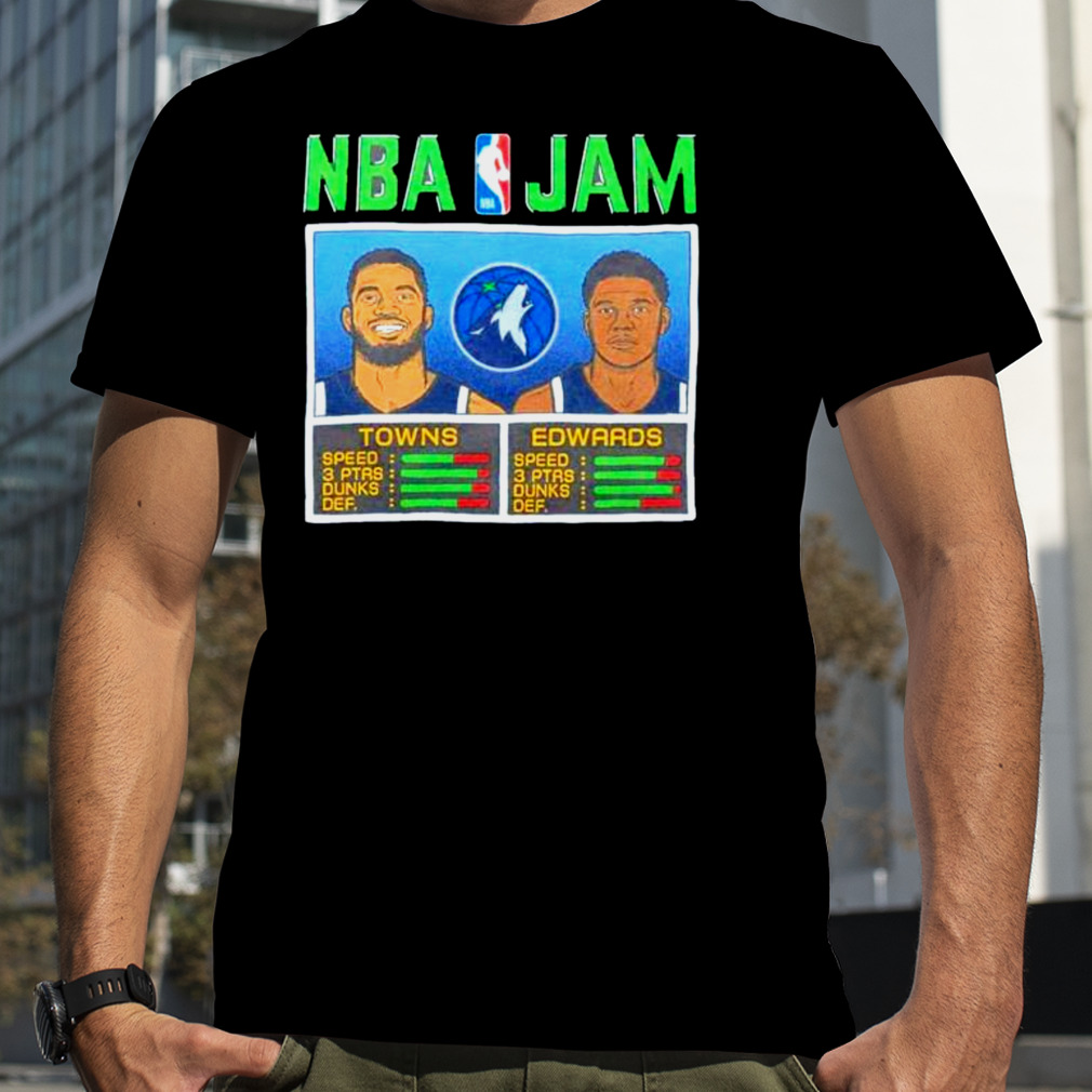 nBA Jam Towns and Edwards Minnesota Timberwolves shirt