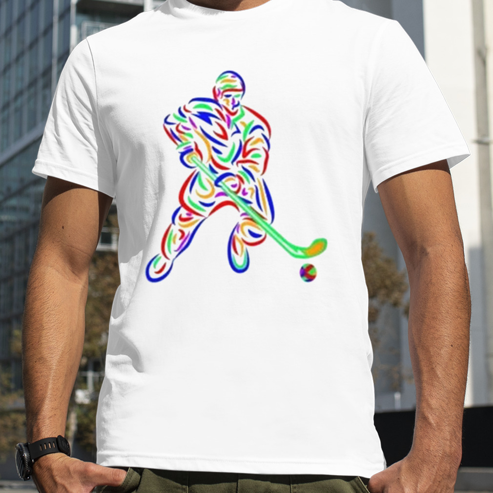 Abstract field hockey player shirt