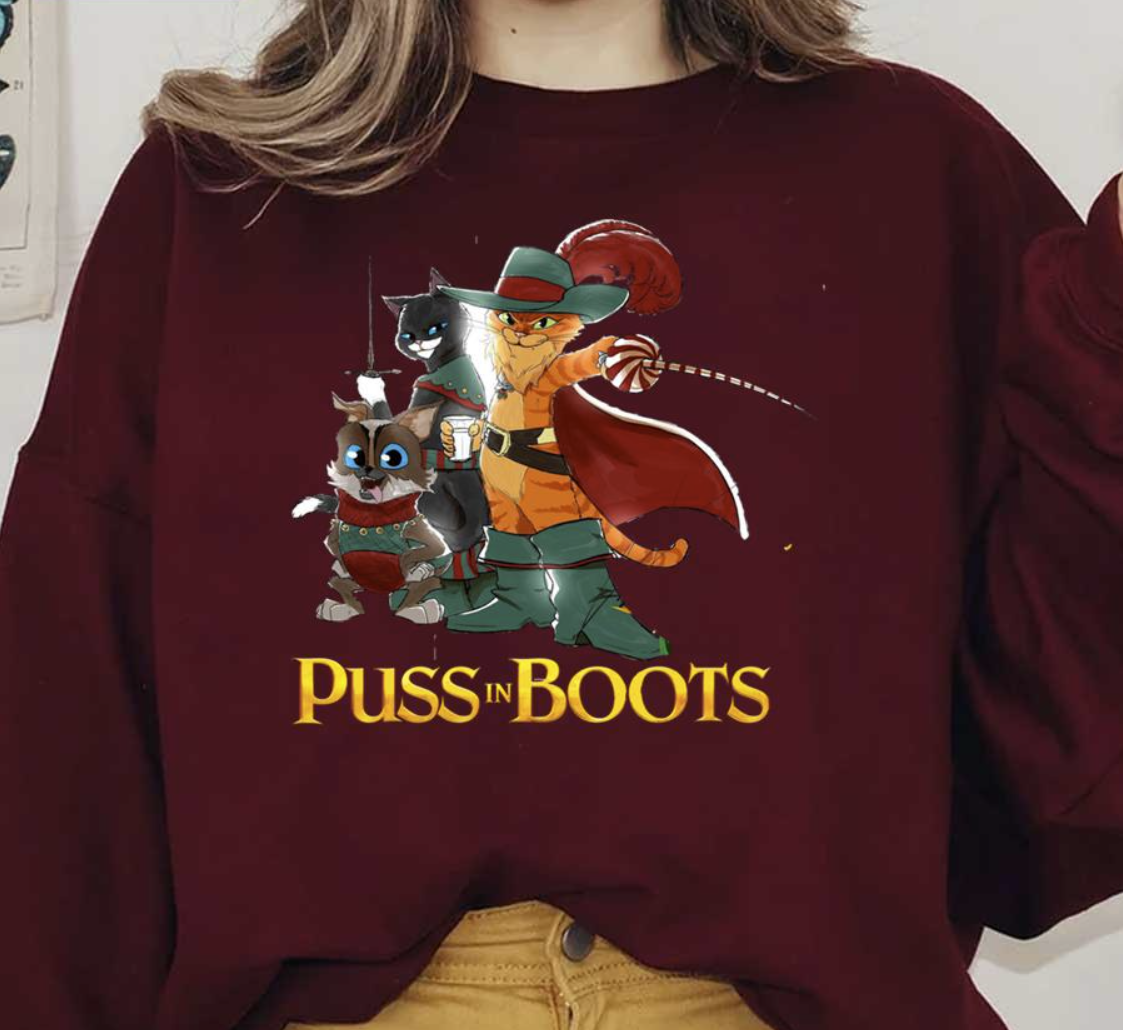 Funny Characters In Puss In Boots 2 shirt