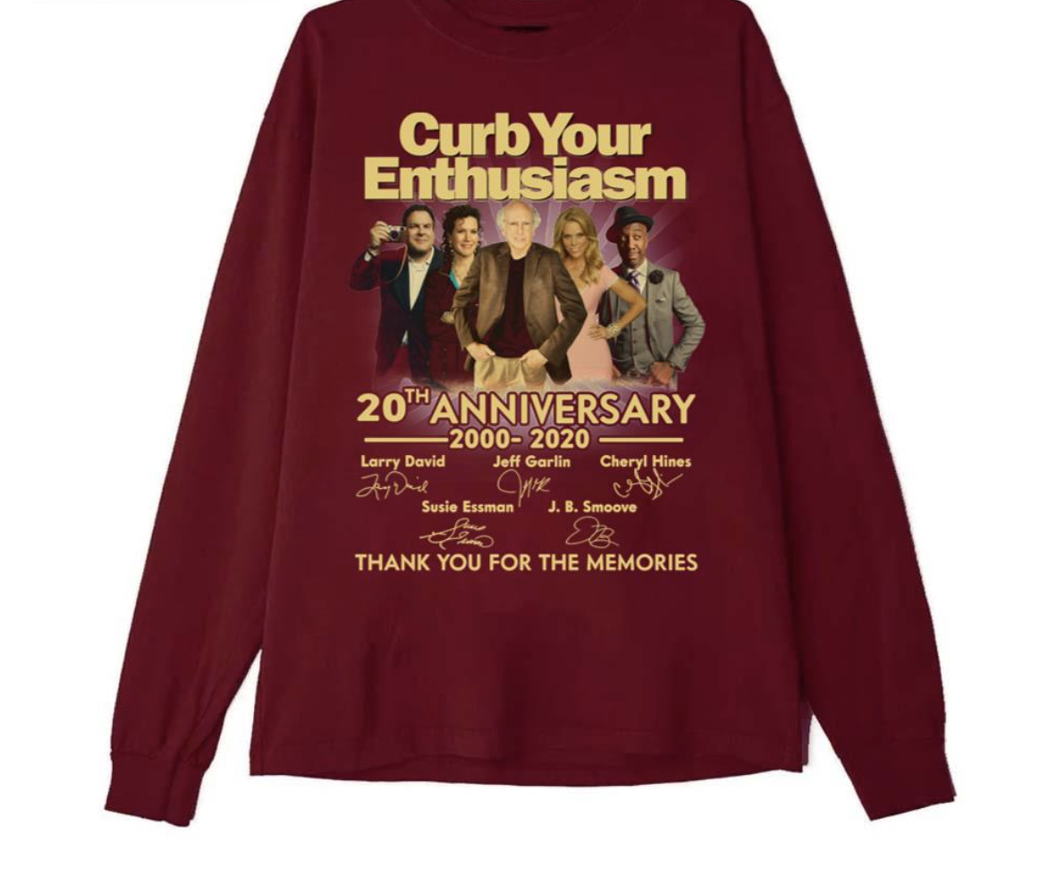 Lover Tv Anniversary Thank You For The Memories Curb Your Enthusiasm shirt