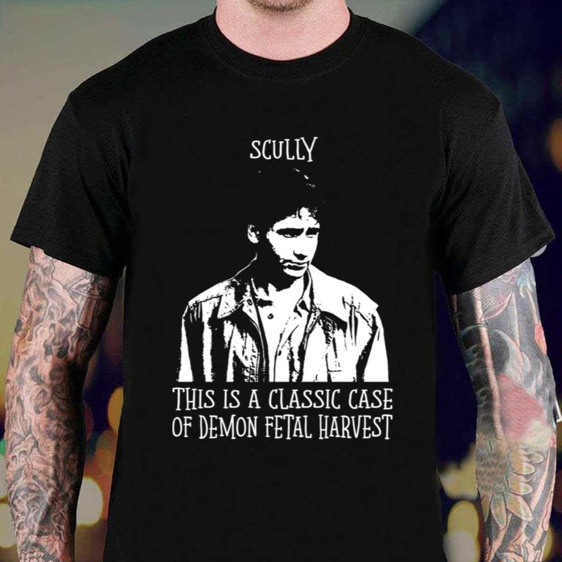 Scully Painting Character Black Vintage X Files Series shirt