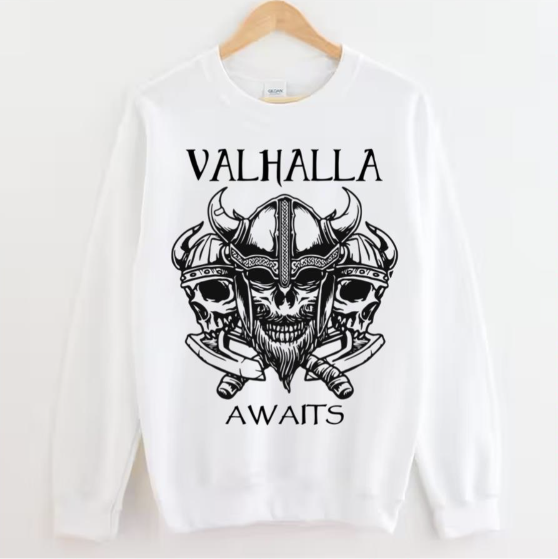 Warrior Black And White Viking Valhalla shirt