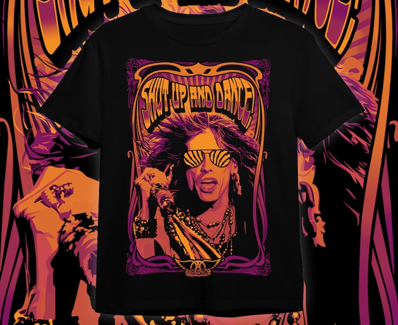 Aerosmith Band,  Digital Vintage Bootleg style T-shirt